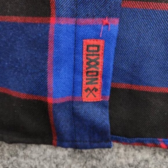 Dixxon Mens Voorhees Flannel Shirt LT Large Tall Blue Red Plaid Friday the 13th - Picture 7 of 9
